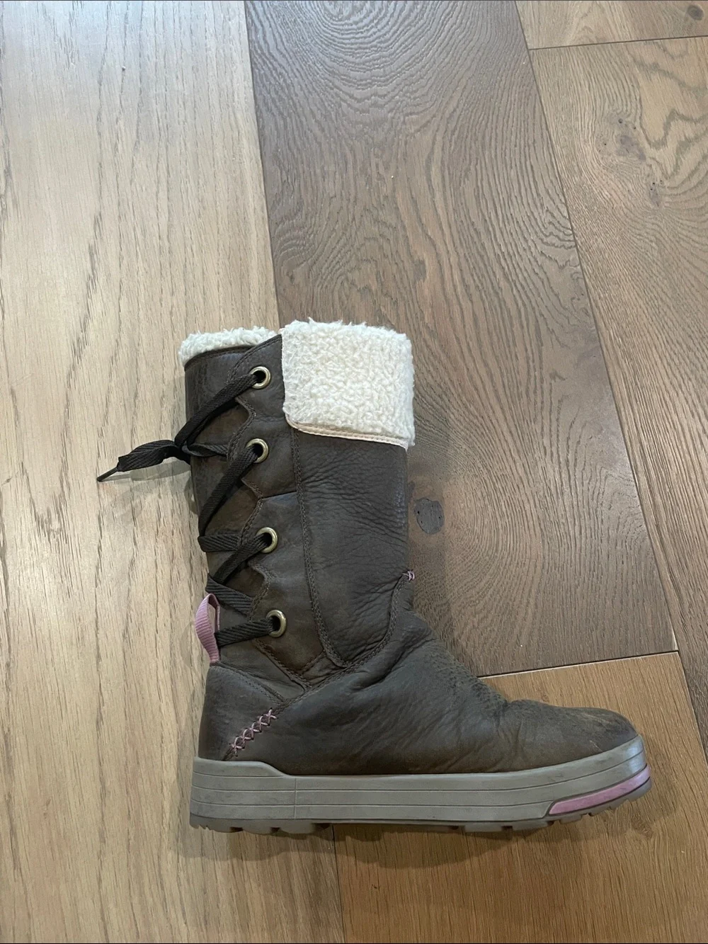KEEN Women's Snowmass Brown Leather Winter Snow Boots Size 6.5
